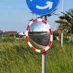 Round Visibility Traffic Mirror